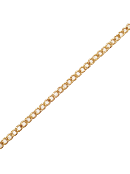 Chaîne ovale diamantée dorée  Chaines- 1