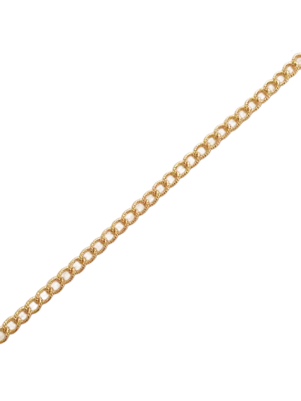 Chaîne ovale diamantée dorée  Chaines- 1