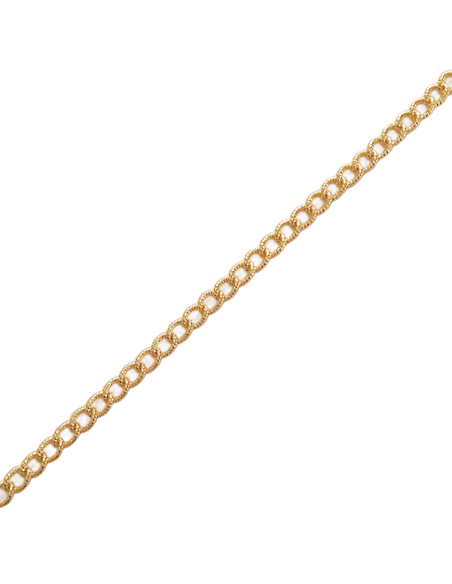 Chaîne ovale diamantée dorée  Chaines- 1