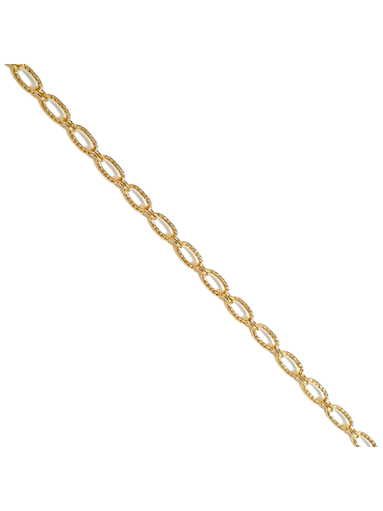 Chaîne maille ovale striée 8x4mm  Chaines- 1