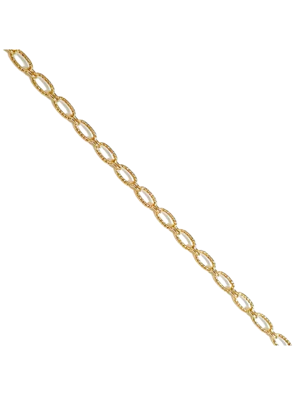 Chaîne maille ovale striée 8x4mm  Chaines- 1