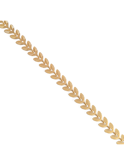 Chaîne maillon feuille 6x5mm  Chaines- 1