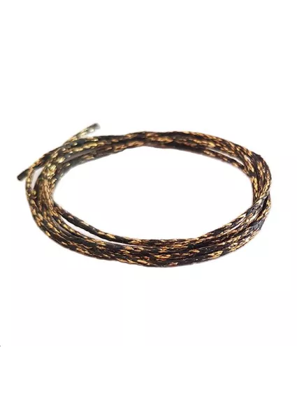 Coton ciré métallisé noir et or  Coton ciré métallisé- 1