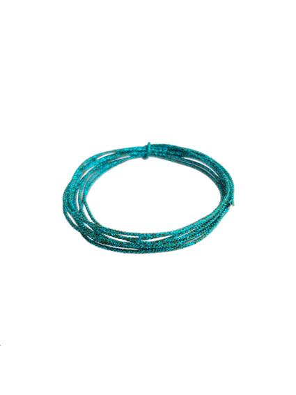 Cordon soie japonaise 0.5mm turquoise  Cordon de soie japonaise- 1