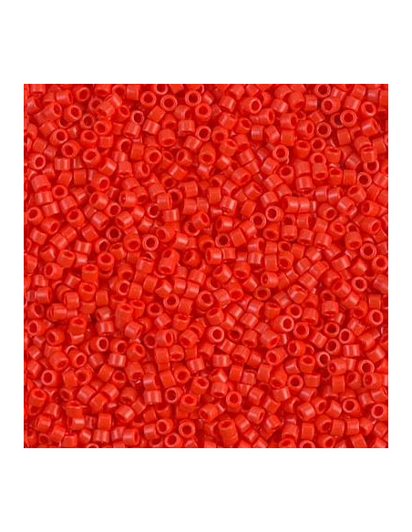 Delica Miyuki 11/0 Op Vermillion  Delica Miyuki 11/0- 1