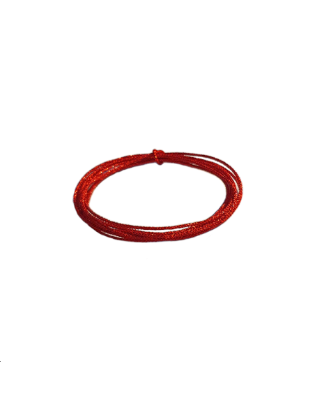 Cordon soie japonaise 0.5mm rouge  Cordon de soie japonaise- 1