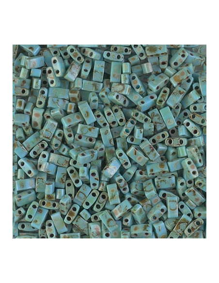 Half Tila Miyuki Op Turquoise Blue  Half Tila Miyuki- 1 Half Tila Miyuki Op Turquoise Blue  Half Tila Miyuki- 1