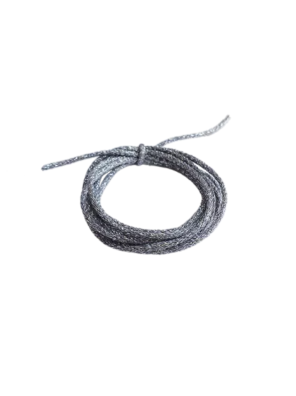 Cordon métallisé rond 2 mm bleu  Cordon métallisé rond- 2 2