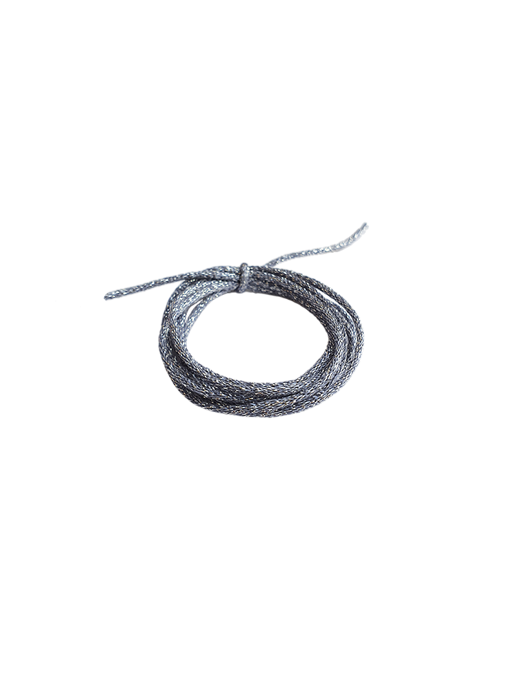 Cordon métallisé rond 2 mm bleu  Cordon métallisé rond- 1