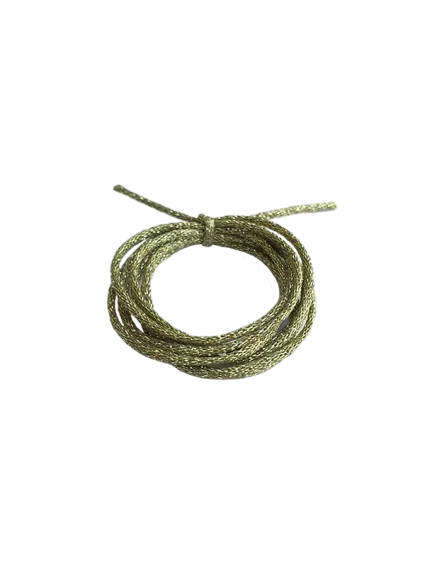 Cordon métallisé rond 2 mm vert  Cordon métallisé rond- 2 2