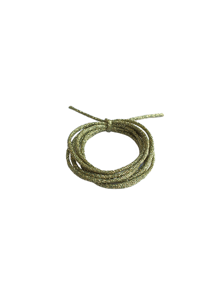 Cordon métallisé rond 2 mm vert  Cordon métallisé rond- 1