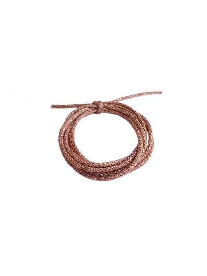 Cordon métallisé rond vieux rose  Cordon métallisé rond- 2 2