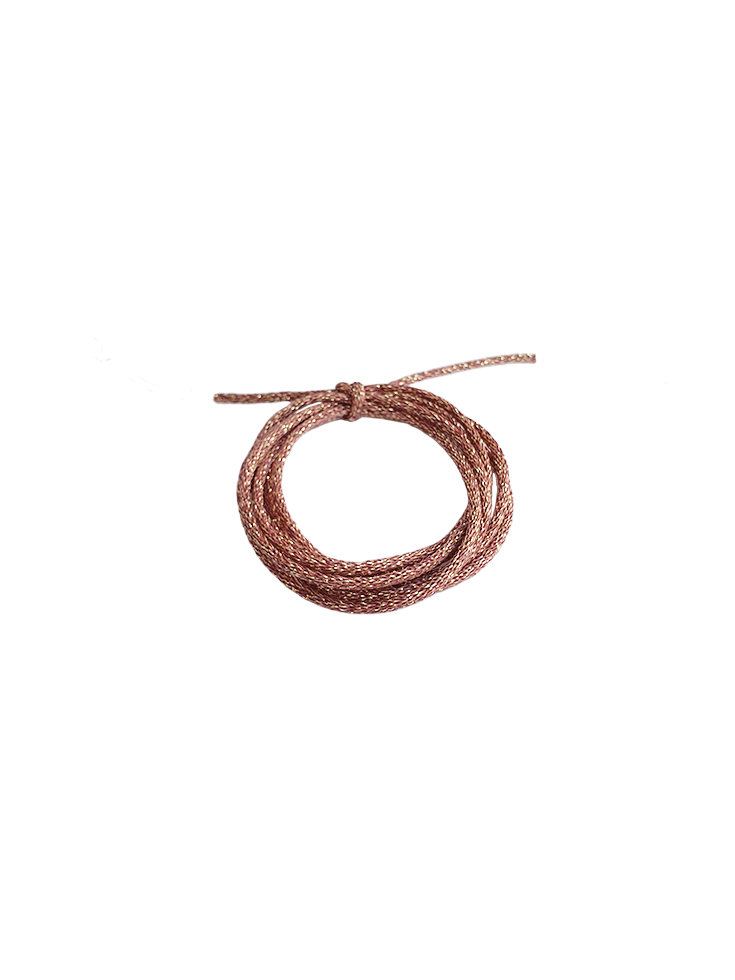 Cordon métallisé rond vieux rose  Cordon métallisé rond- 1