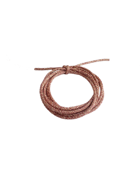 Cordon métallisé rond vieux rose  Cordon métallisé rond- 1