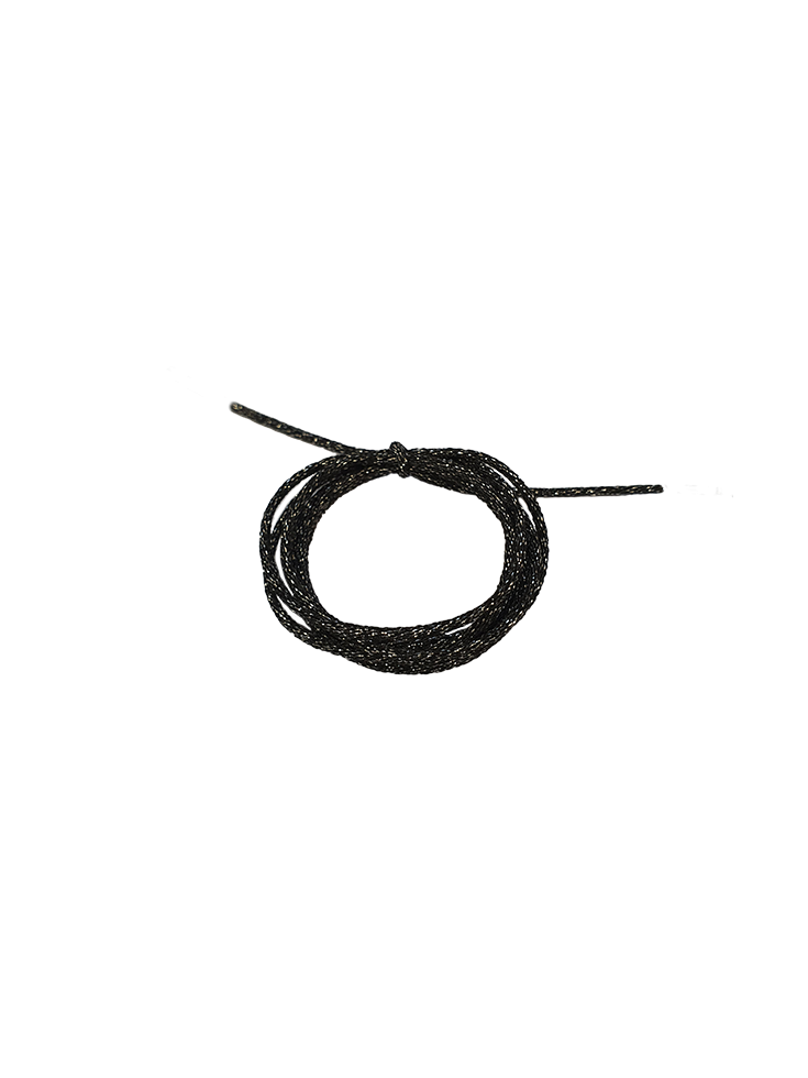 Cordon métallisé rond 2 mm noir  Cordon métallisé rond- 1