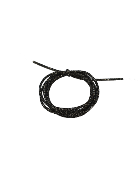 Cordon métallisé rond 2 mm noir  Cordon métallisé rond- 1