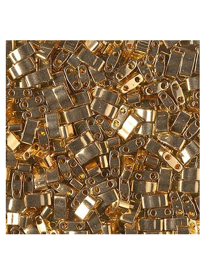 Half Tila Miyuki 24kt Gold plated  Half Tila Miyuki- 1