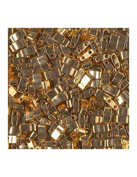 Half Tila Miyuki 24kt Gold plated  Half Tila Miyuki- 1 Half Tila Miyuki 24kt Gold plated  Half Tila Miyuki- 1