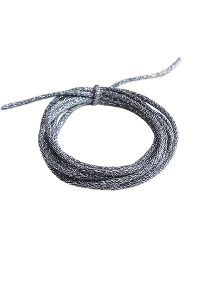 Cordon métallisé rond 2 mm bleu  Cordon métallisé rond- 2