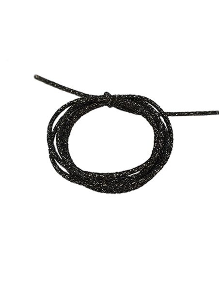 Cordon métallisé rond 2 mm noir  Cordon métallisé rond- 2