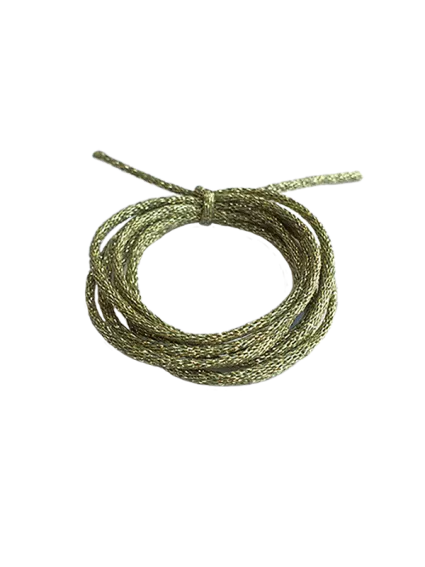 Cordon métallisé rond 2 mm vert  Cordon métallisé rond- 2