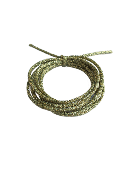 Cordon métallisé rond 2 mm vert  Cordon métallisé rond- 2