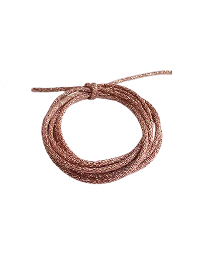 Cordon métallisé rond vieux rose  Cordon métallisé rond- 2