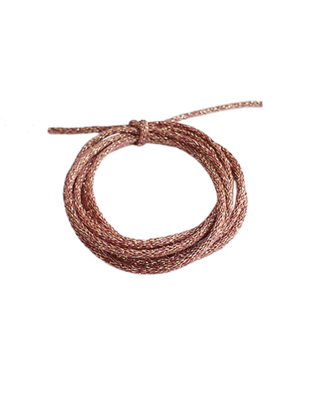 Cordon métallisé rond vieux rose  Cordon métallisé rond- 2