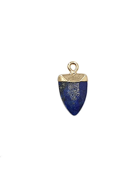 Pendentif pointe lapis 10x16mm  Les pendentifs en pierre Fine- 1 Pendentif pointe lapis 10x16mm  Les pendentifs en pierre Fine- 1