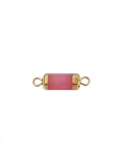 Jade rose hexagone 6x12mm  Les pendentifs en pierre Fine- 1