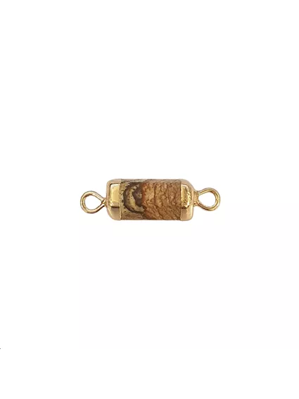 Jaspe paysage hexagone 6x12mm  Les pendentifs en pierre Fine- 1