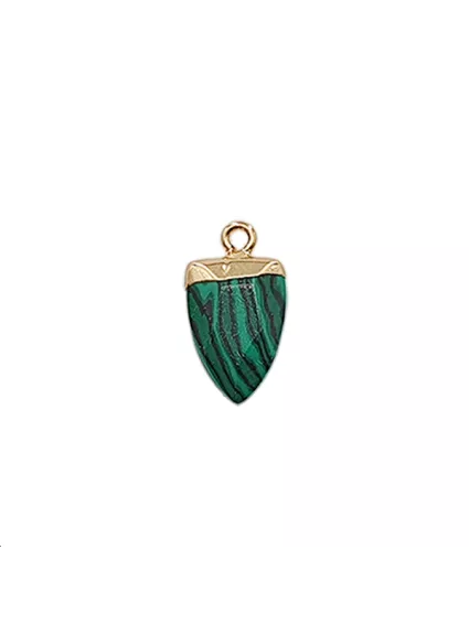 Malachite pointe 10x16mm  Les pendentifs en pierre Fine- 1
