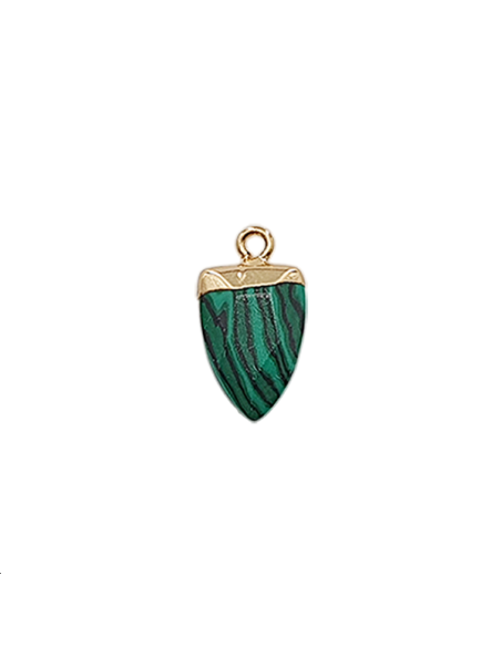 Malachite pointe 10x16mm  Les pendentifs en pierre Fine- 1 Malachite pointe 10x16mm  Les pendentifs en pierre Fine- 1