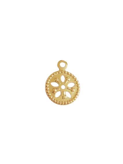 Pampille ronde 7mm 1 anneau  Pampilles- 1