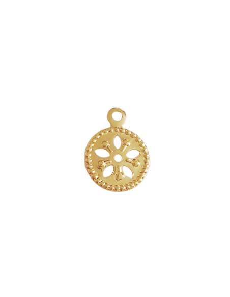 Pampille ronde 7mm 1 anneau  Pampilles- 1