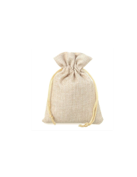 Pochon toile de jute 90 x 120mm  Pochons et emballages- 1 Pochon toile de jute 90 x 120mm  Pochons et emballages- 1