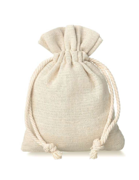 Pochon en lin 100 x 130mm  Pochons et emballages- 1 Pochon en lin 100 x 130mm  Pochons et emballages- 1