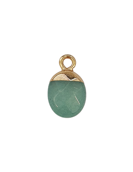 Jade veraman goutte 8x11mm  Les pendentifs en pierre Fine- 1