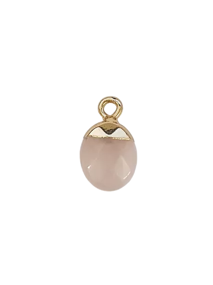 Quartz rose goutte 8x11mm  Les pendentifs en pierre Fine- 1