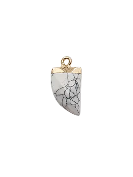 Pendentif Howlite blanche 11x17mm  Les pendentifs en pierre Fine- 2