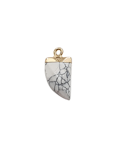 Pendentif Howlite blanche 11x17mm  Les pendentifs en pierre Fine- 2