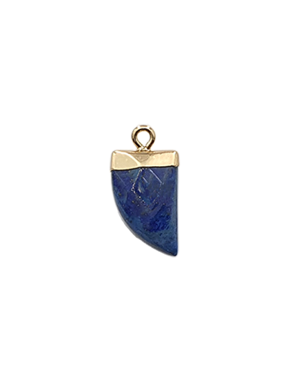 Pendentif dent Lapis teinté 11x17mm  Les pendentifs en pierre Fine- 2