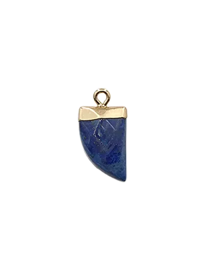 Pendentif dent Lapis teinté 11x17mm  Les pendentifs en pierre Fine- 2