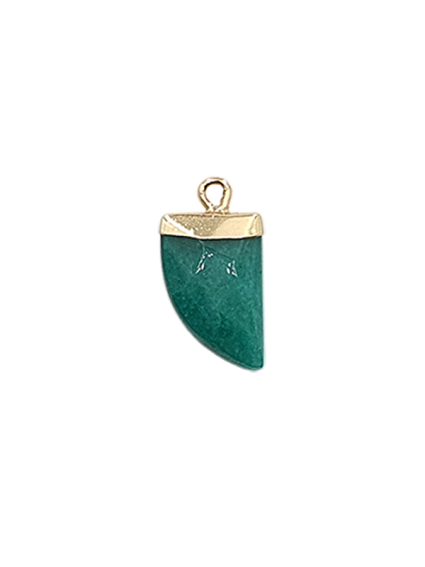 Pendentif dent Agate verte11x17mm  Les pendentifs en pierre Fine- 2