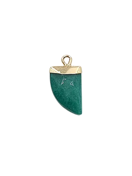 Pendentif dent Agate verte11x17mm  Les pendentifs en pierre Fine- 2