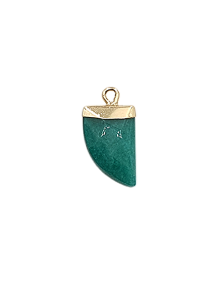 Pendentif dent Agate verte11x17mm  Les pendentifs en pierre Fine- 2 Pendentif dent Agate verte11x17mm  Les pendentifs en pierre Fine- 2