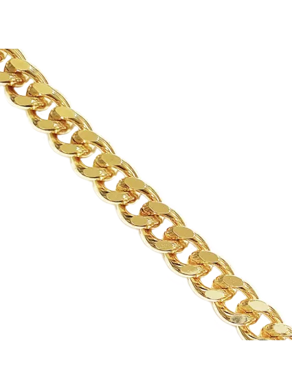 Chaîne gourmette laminée 11x9 mm dorée  Chaines- 1