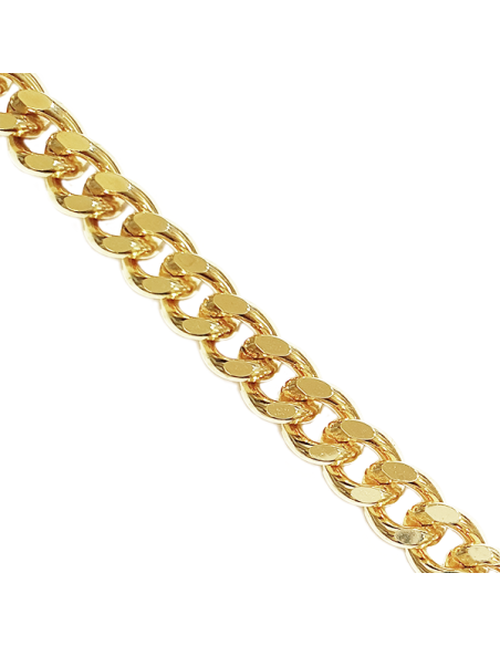 Chaîne gourmette laminée 11x9 mm dorée  Chaines- 1 Chaîne gourmette laminée 11x9 mm dorée  Chaines- 1
