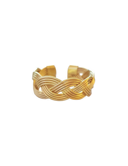 Bague réglable tressée 4 fils 20x7mm  Bagues- 1 Bague réglable tressée 4 fils 20x7mm  Bagues- 1