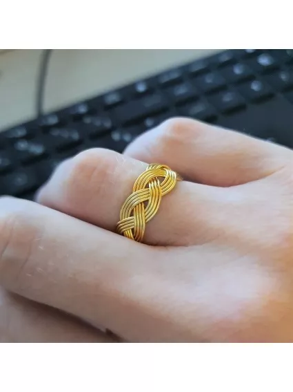 Bague réglable tressée 4 fils 20x7mm  Bagues- 1 2